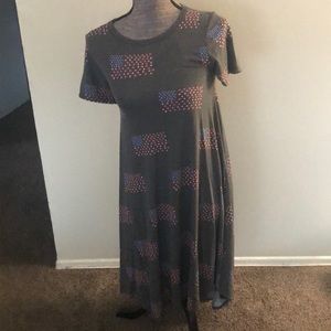 LulaRoe Patriotic “Carly” high low dress